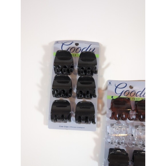 Lot Bundle Goody Medium Claw Clips 6 count Goody Mini Claw Clips 15 count - Picture 2 of 8